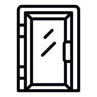 Wall door icon outline vector. Front home vector