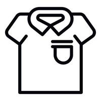 vector de contorno de icono de camiseta de fútbol. diseño uniforme