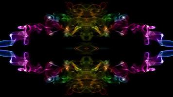 efecto simétrico de espejo de propagación de humo abstracto video