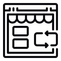 Store order return icon outline vector. Service delivery vector