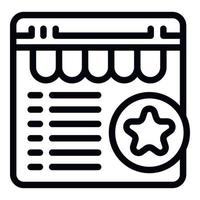 Online store refund icon outline vector. Shipment box vector