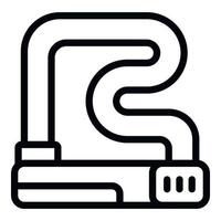 Road cycling lock icon outline vector. Safe travel vector