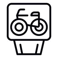 Bike sign icon outline vector. Security key vector