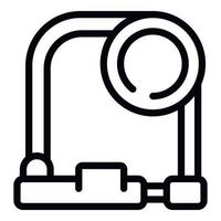 Cycle lock icon outline vector. Secure travel vector