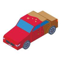 Automated car wash icon isometric vector. Clean auto vector
