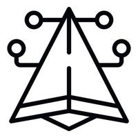 Scheme key point icon outline vector. Business tick vector