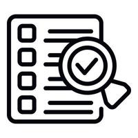 To do list icon outline vector. Point key vector