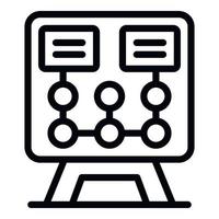 Board key point icon outline vector. Main check vector