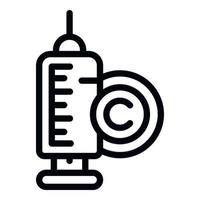 Collagen injection icon outline vector. Cell care vector