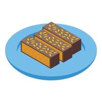 Home halva icon isometric vector. Sweet halwa vector