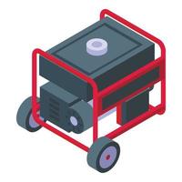 Home generator icon isometric vector. Portable gas vector