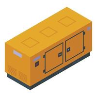 Yellow generator icon isometric vector. Power energy vector