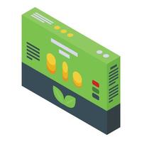 vector isométrico del icono de la caja de croquetas. bocadillo de comida