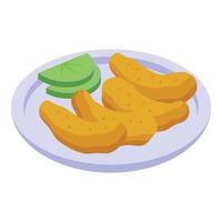 Croquette icon isometric vector. Food snack vector