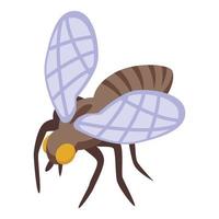 naturaleza insecto icono vector isométrico. mosca tsetsé