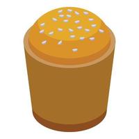 Spring bakery icon isometric vector. Cake bread vector