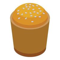 Spring bakery icon isometric vector. Cake bread vector