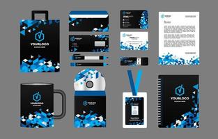 Modern Business Kit with Dark Base Color vector