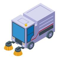 Sweeper icon isometric vector. Street cleaner vector