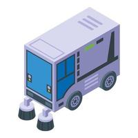 City sweeper icon isometric vector. Street truck vector