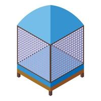 Mosquito protective zone icon isometric vector. Dengue protection vector