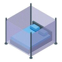 Mosquito protective bedroom net icon isometric vector. Electric cream vector