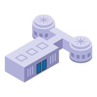 Planet base icon isometric vector. Space colonization vector