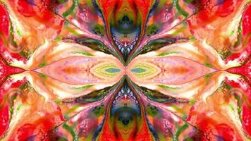 Abstract Colorful Paint Spread Mirror Reflection Fantasy video