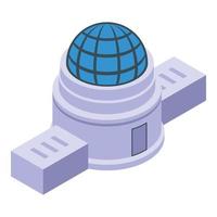 Mars base icon isometric vector. Space planet vector