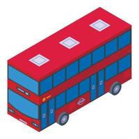 icono de autobús turístico de Londres vector isométrico. ciudad de inglaterra