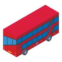 vector isométrico del icono del autobús de Londres de Inglaterra. ciudad Vieja