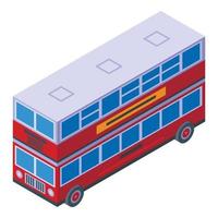 Tour bus icon isometric vector. England city vector