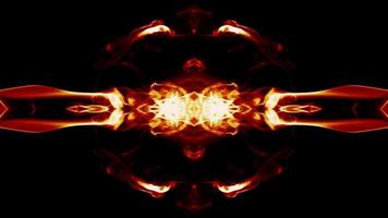 effet symétrique de miroir de propagation de fumée abstraite video