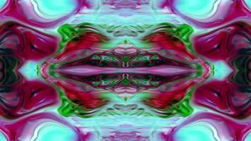 Abstract Colorful Paint Spread Mirror Reflection Fantasy Video