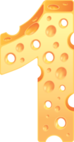 estilo de letra de número de queso png