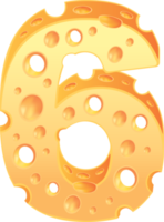 Cheese number typeface style png