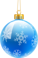 blaue Weihnachtskugelverzierung png