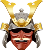 máscara de guerreiro samurai png