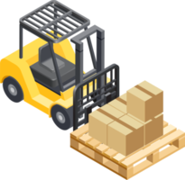 Forklift cargo car png