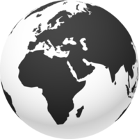 World globe earth map png