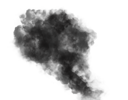 conjunto de nuvem e explosão de fumaça em fundo de transparência png