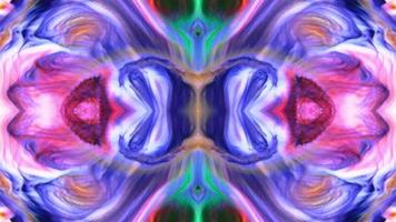 Abstract Colorful Paint Spread Mirror Reflection Fantasy video