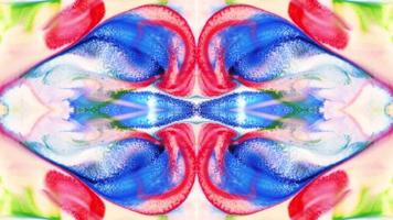 abstract kleurrijk verf verspreiding spiegel reflectie fantasie video