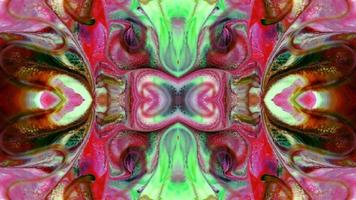 Abstract Colorful Paint Spread Mirror Reflection Fantasy video