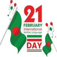 21 de febrero dia internacional de la lengua materna vector