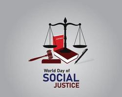 World Day of Social Justice. February 20. Law. Book. Set. Creative Banner. Icon. Abstract. Sign. Symbol. Graphic. Design Element. Vector illustration