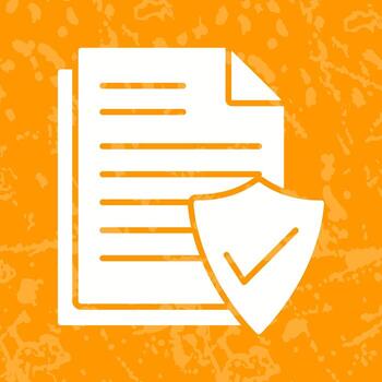 icono de vector de documento válido
