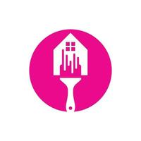 ilustración de vector de icono de logotipo de pintura de casa