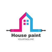 house paint logo icon vector illustration