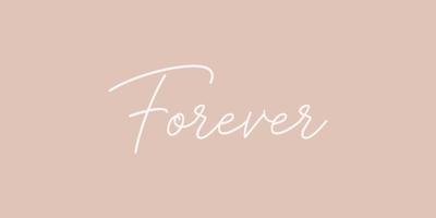 Forever- hand drawn calligraphy and lettering inscription. vector